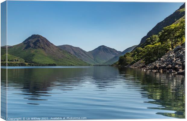 Morning on Wast Water Canvas Print by Liz Withey