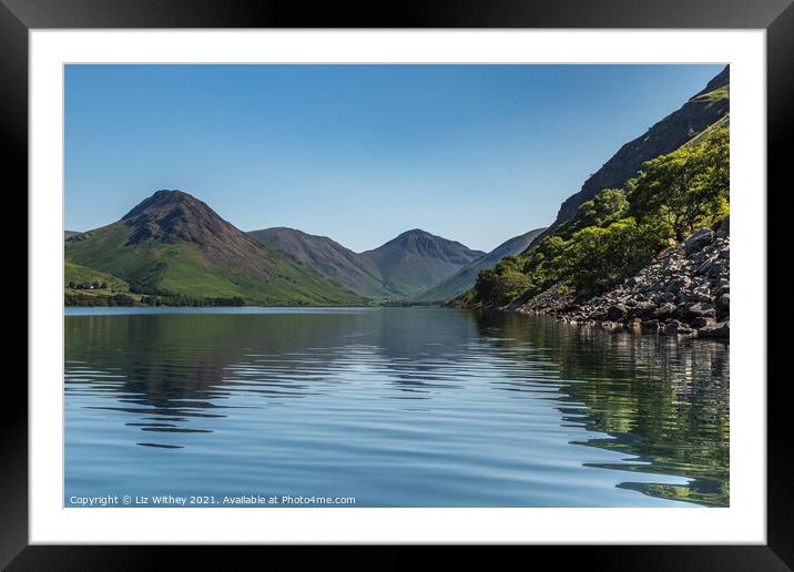 Morning on Wast Water Framed Mounted Print by Liz Withey
