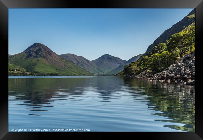 Morning on Wast Water Framed Print by Liz Withey
