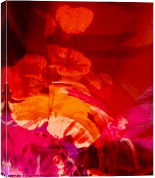 Abstract red flowers Canvas Print by Stephanie Moore
