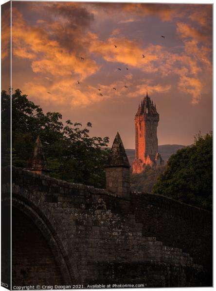 The Wallace Monument in Stirling Canvas Print by Craig Doogan