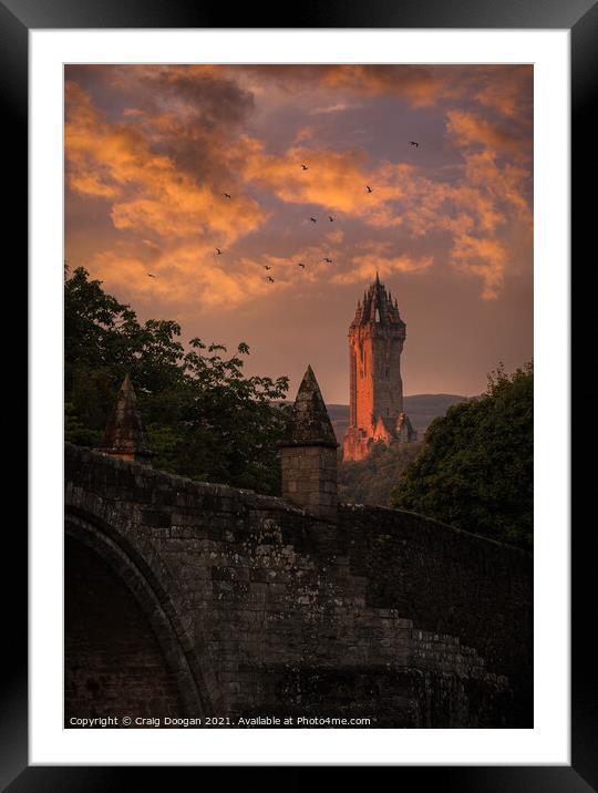 The Wallace Monument in Stirling Framed Mounted Print by Craig Doogan