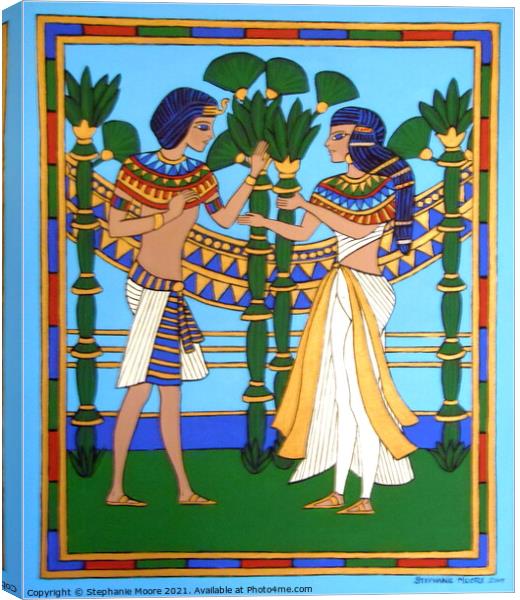 Egyptian Pharaoh and his Queen Canvas Print by Stephanie Moore