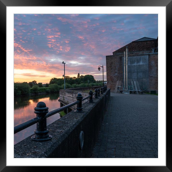 Gainsborough river side sunset Framed Mounted Print by Jason Thompson