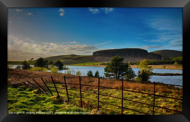 Cogra Moss Reservoir Cumbria Framed Print by Angela Wallace