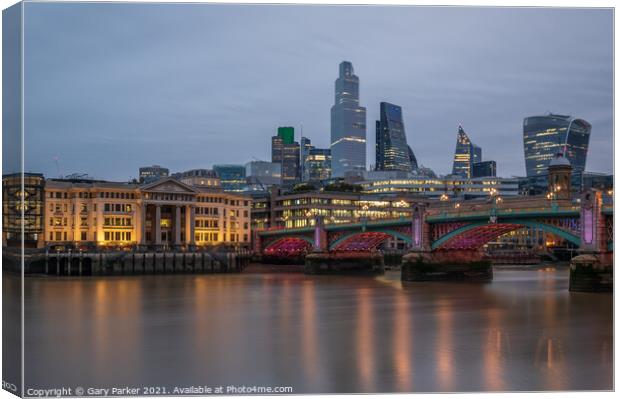 City of London at Twilight Canvas Print by Gary Parker
