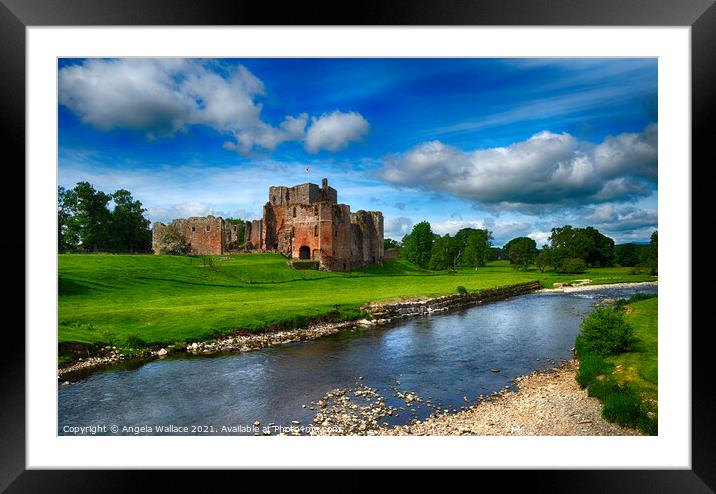 Brougham Castle Cumbria. Framed Mounted Print by Angela Wallace