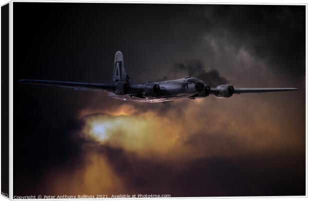 B29 - super fortress Canvas Print by Peter Anthony Rollings
