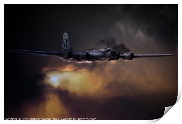 B29 - super fortress Print by Peter Anthony Rollings