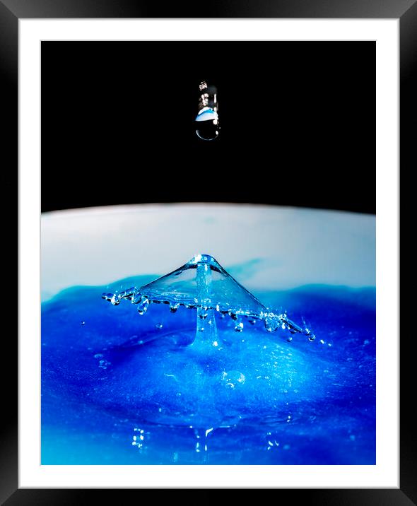 Water Drop Collision Framed Mounted Print by Antonio Ribeiro