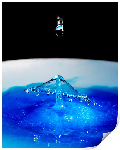 Water Drop Collision Print by Antonio Ribeiro