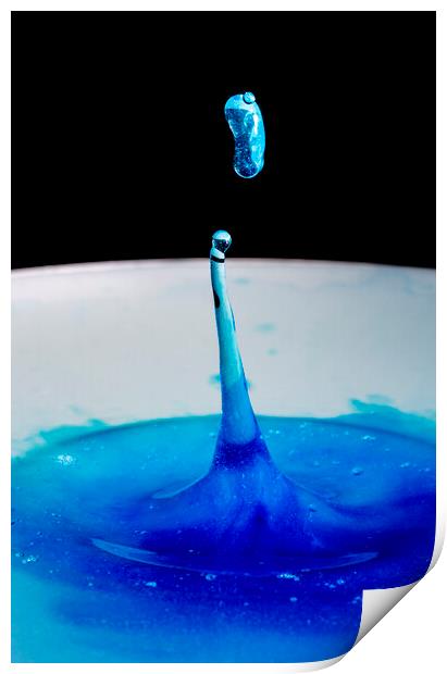 Water Drop Column Print by Antonio Ribeiro