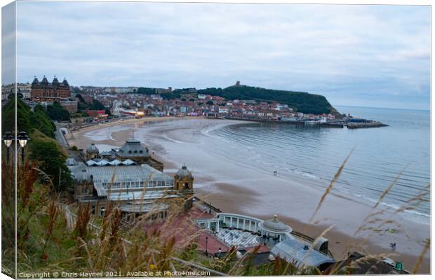 Early Evening in Scarborough Bay Canvas Print by Chris Haynes