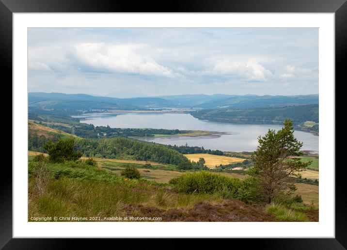 View from Struie Hill, Scotland Framed Mounted Print by Chris Haynes