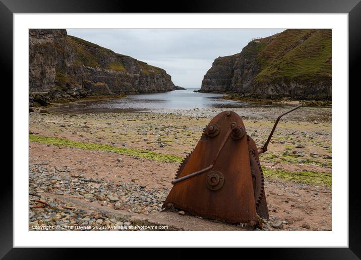 The bay at Smoo Cave Framed Mounted Print by Chris Haynes