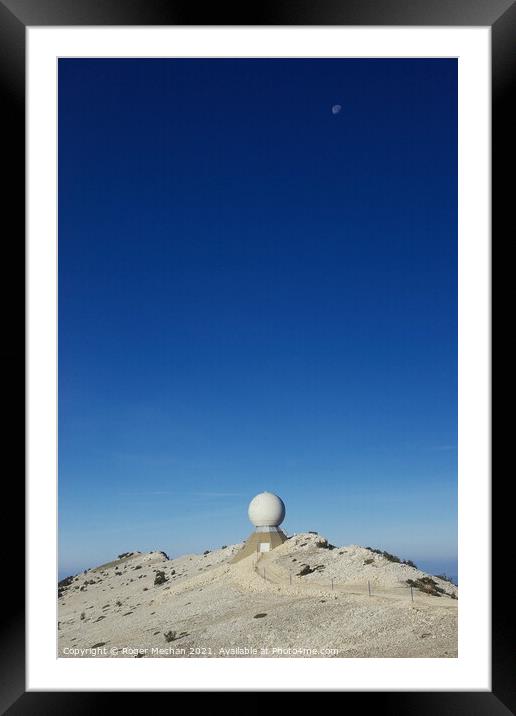 Moonlit Summit of Mount Ventoux Framed Mounted Print by Roger Mechan