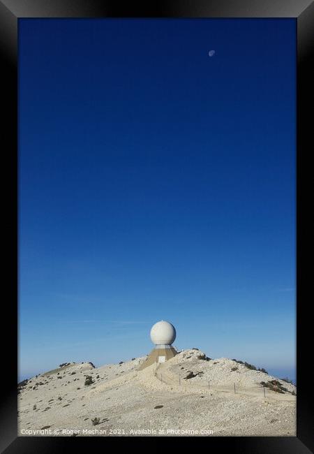Moonlit Summit of Mount Ventoux Framed Print by Roger Mechan