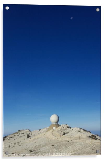 Moonlit Summit of Mount Ventoux Acrylic by Roger Mechan