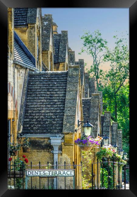 Dent's Terrace Winchcombe Framed Print by Alison Chambers