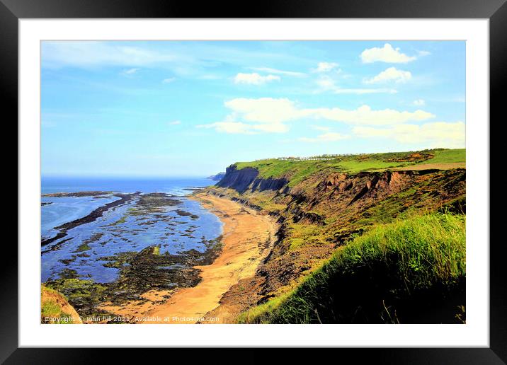 Coastal Erosion, Yorkshire. Framed Mounted Print by john hill