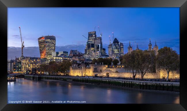 Tower of London and City of London Framed Print by Brett Gasser