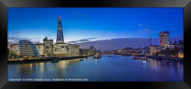 Thames Panorama Framed Print by Brett Gasser