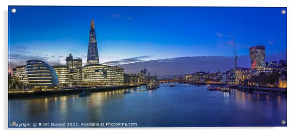 Thames Panorama Acrylic by Brett Gasser