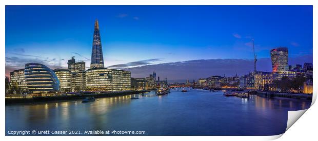 Thames Panorama Print by Brett Gasser