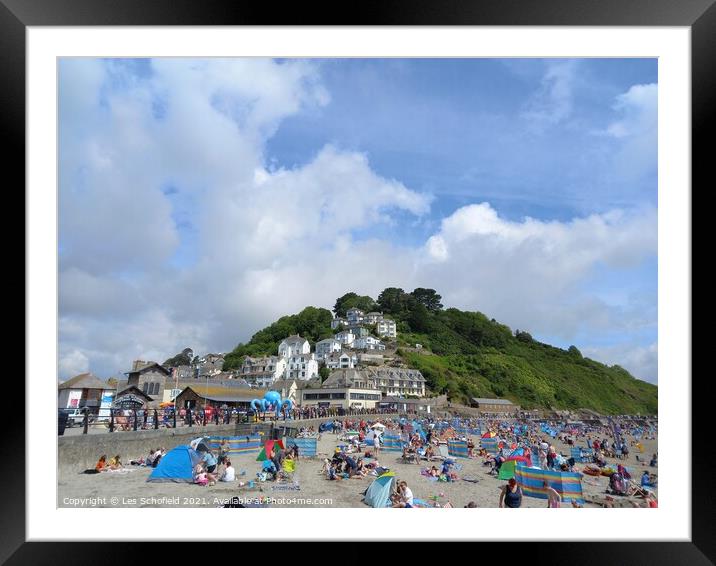 Looe Cornwall  Framed Mounted Print by Les Schofield