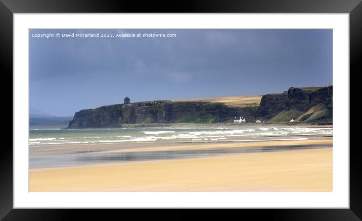 A Serene View of Mussenden Temple Framed Mounted Print by David McFarland