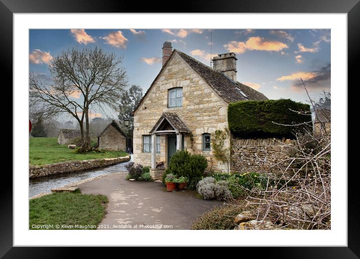 Cotswolds Cottage Framed Mounted Print by Kevin Maughan