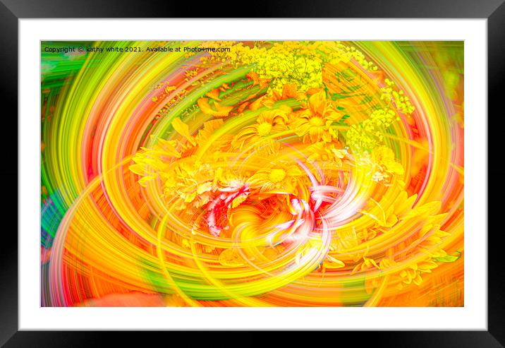 abstract swirls Framed Mounted Print by kathy white
