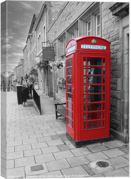 The Iconic and Nostalgic Red Telephone Box Canvas Print by Kevin Maughan