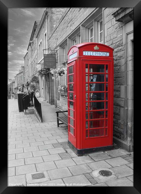 The Iconic and Nostalgic Red Telephone Box Framed Print by Kevin Maughan
