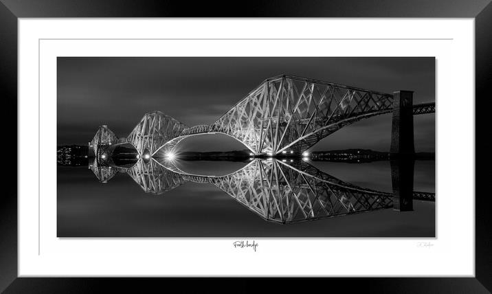 Abstract Forth fine art  bridge in mono Framed Mounted Print by JC studios LRPS ARPS
