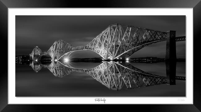 Abstract Forth fine art  bridge in mono Framed Print by JC studios LRPS ARPS