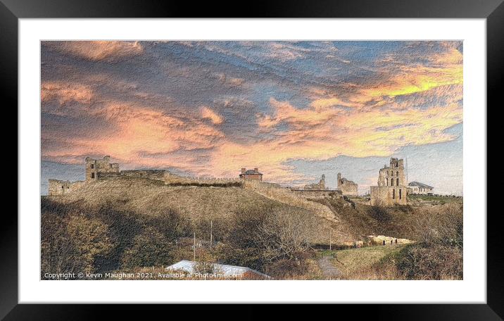 Majestic Tynemouth Priory Overlooking the Coastlin Framed Mounted Print by Kevin Maughan