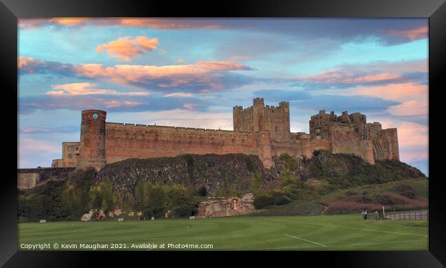 Bamburgh Castle Northumberland Framed Print by Kevin Maughan