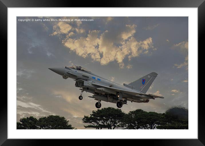 RAF Eurofighter Typhoon Framed Mounted Print by kathy white
