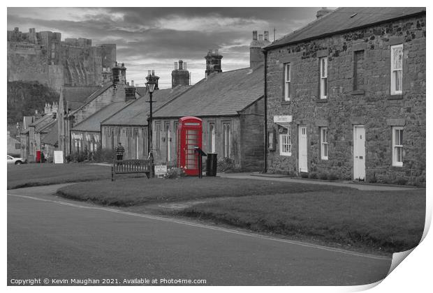 Red Phone Box And Red Post Box Print by Kevin Maughan