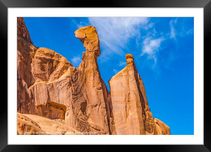 Queen Nefertiti Rock Park Avenue Section Arches National Park Mo Framed Mounted Print by William Perry