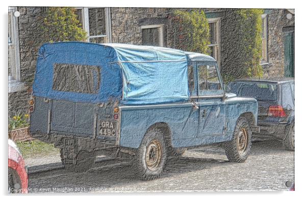 Land Rover (Sketch Style Image) Acrylic by Kevin Maughan