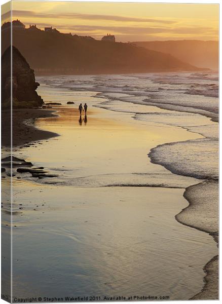 Stroll in evening light Canvas Print by Stephen Wakefield
