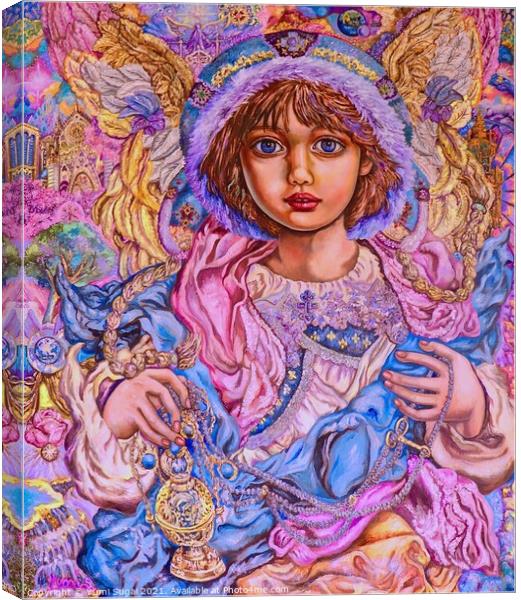 Yumi Sugai. Archangel Chamuel. Canvas Print by Yumi Sugai