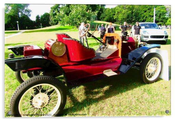 Antique Ford Acrylic by Stephanie Moore