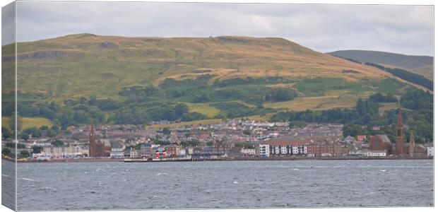 Overview of Largs, Waverley docked Canvas Print by Allan Durward Photography