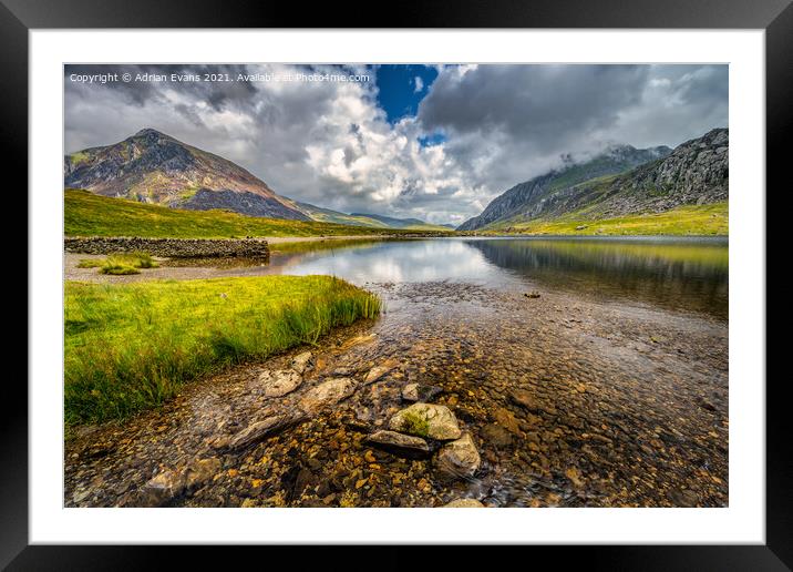 Idwal Lake Snowdonia  Framed Mounted Print by Adrian Evans