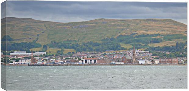 Largs town and seafront Canvas Print by Allan Durward Photography