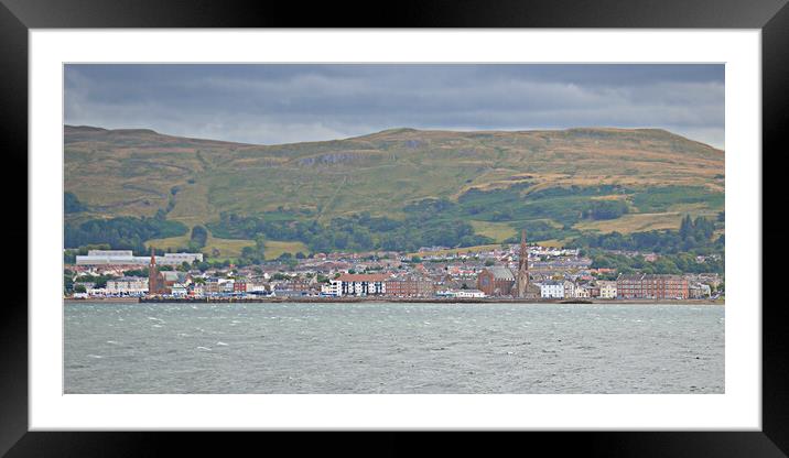 Largs town and seafront Framed Mounted Print by Allan Durward Photography