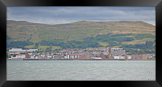 Largs town and seafront Framed Print by Allan Durward Photography